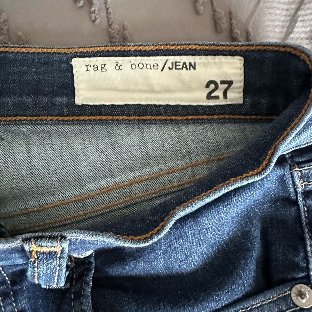 Rag & Bone Blue Jeans skinny Raw hem jeans